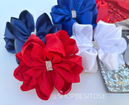 Over the Top Satin Hair Bows -Handmade