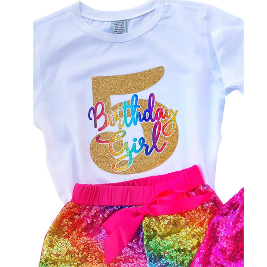 Rainbow Birthday Outfit girl