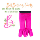 Hot Pink Velvet Bell Bottoms