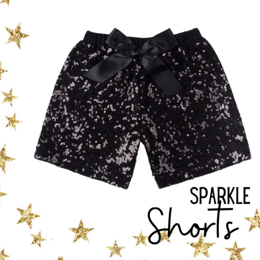 Black Sparkle Shorts