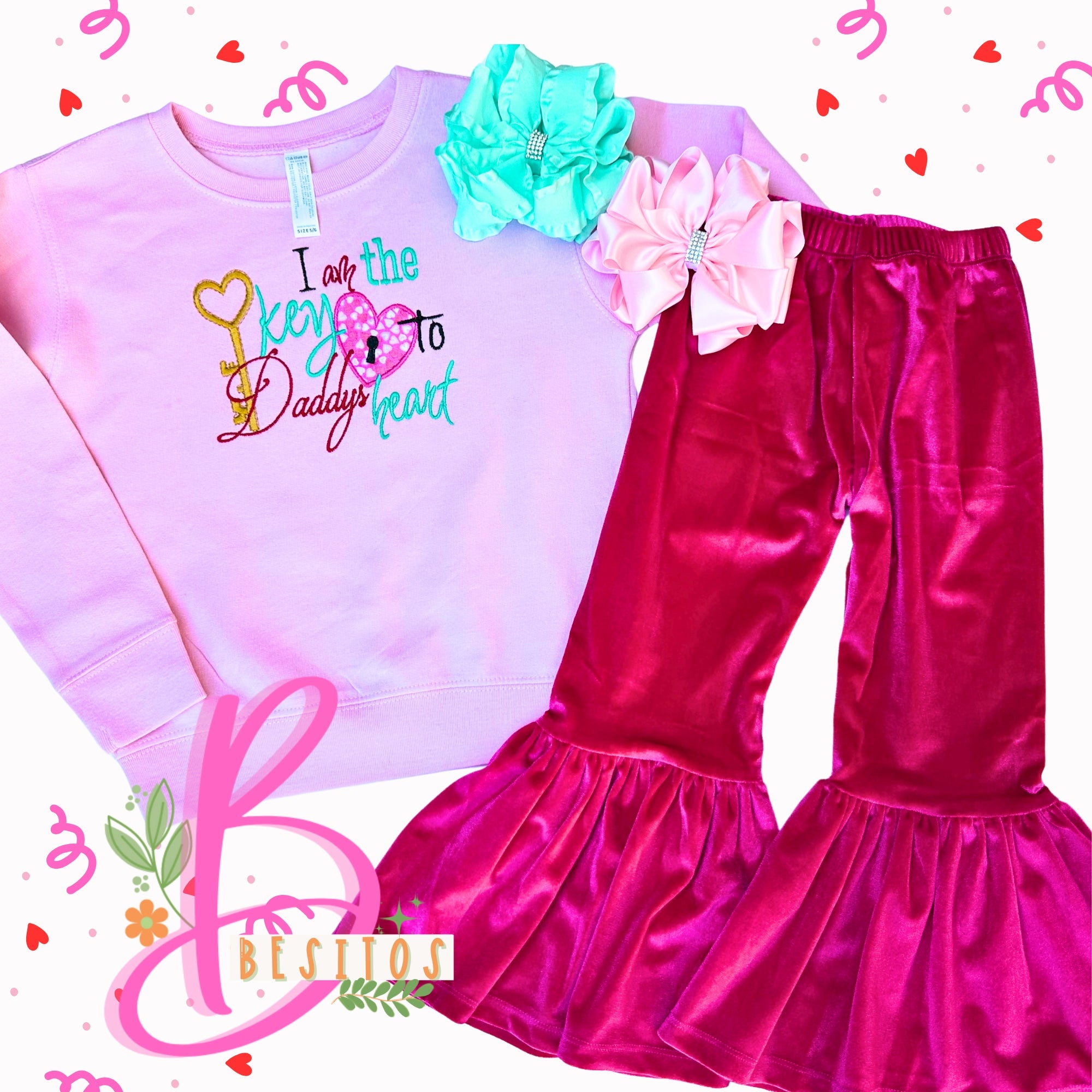 Hot Pink Velvet Bell Bottoms