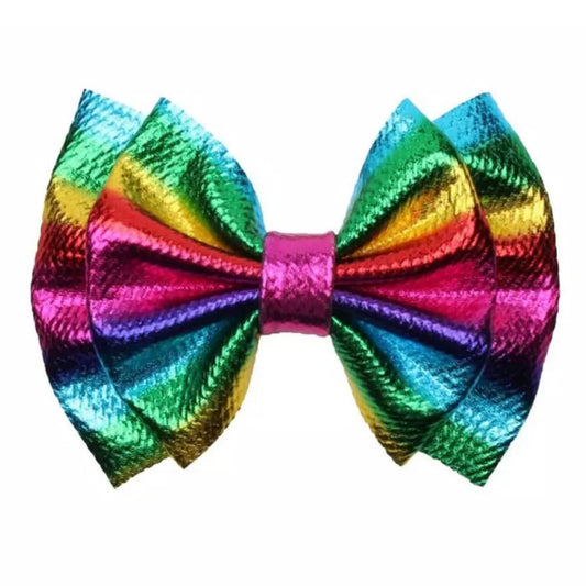 Rainbow Birthday Hair Bow