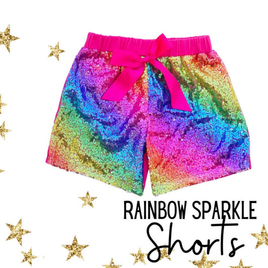 Rainbow Sequins Sparkle Shorts